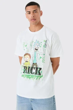 Oversized Rick And Morty License T-shirt | UK^boohooMAN Online