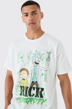 Oversized Rick And Morty License T-shirt | UK^boohooMAN Online
