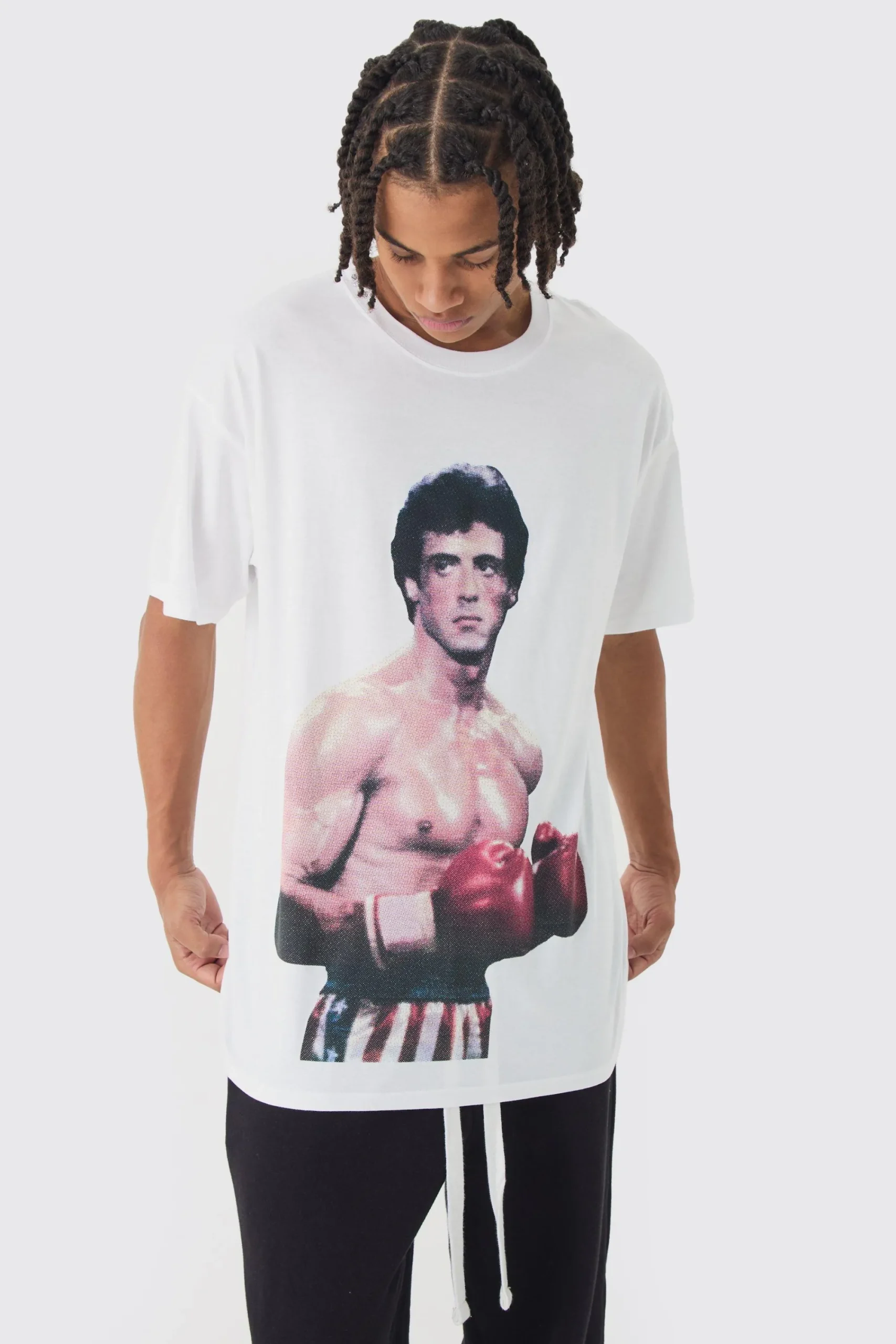 Oversized Rocky License Print T-Shirt | UK^boohooMAN