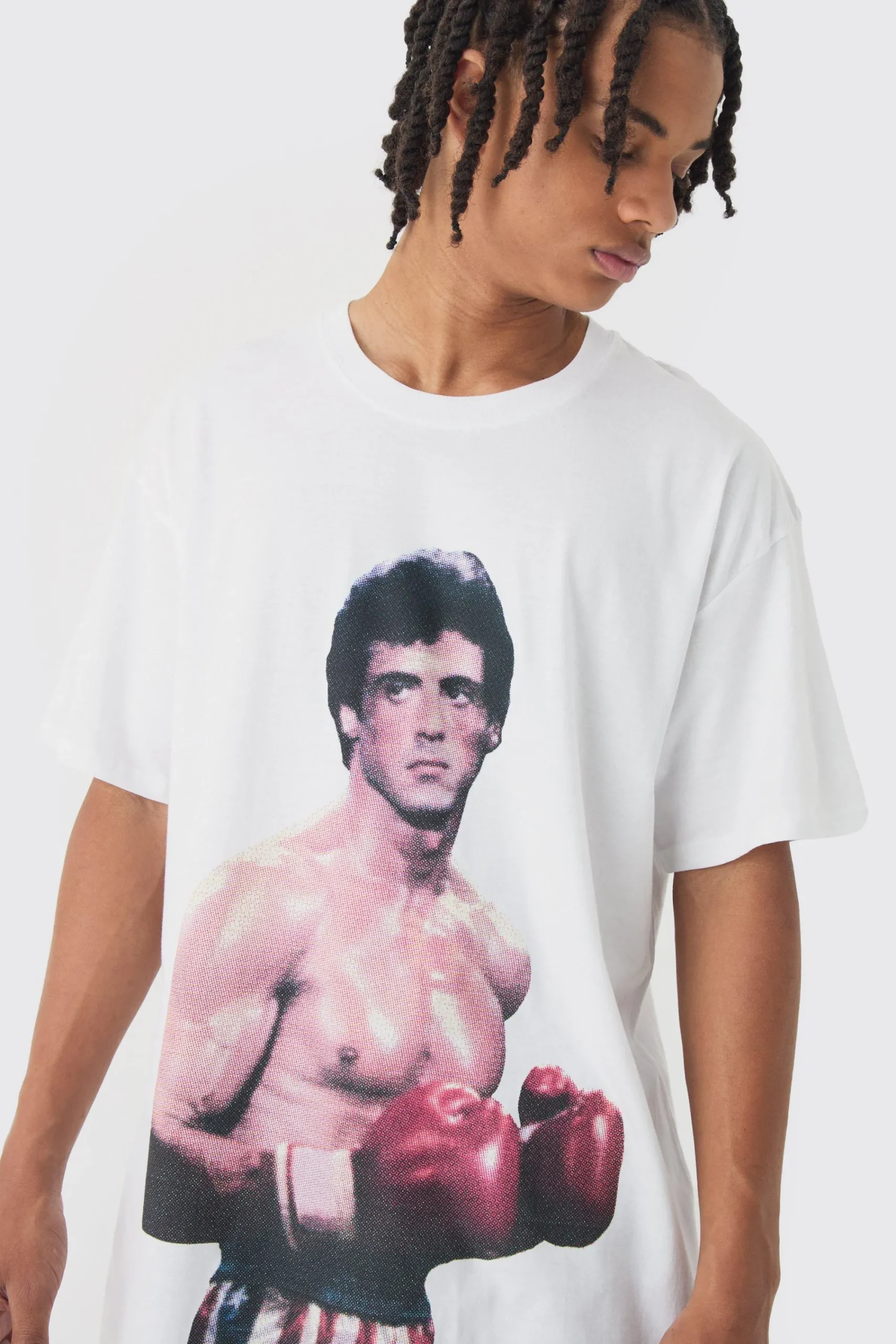 Oversized Rocky License Print T-Shirt | UK^boohooMAN