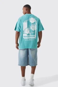 Oversized Rose Graphic T-shirt | UK^boohooMAN New