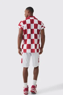 boohooMAN Oversized Rugby Dropped Shoulder T-shirt & Short Set | UK| Sets & Co-Ords|Tracksuits