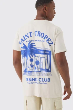 Oversized Saint Tropez Print T-shirt | UK^boohooMAN Best