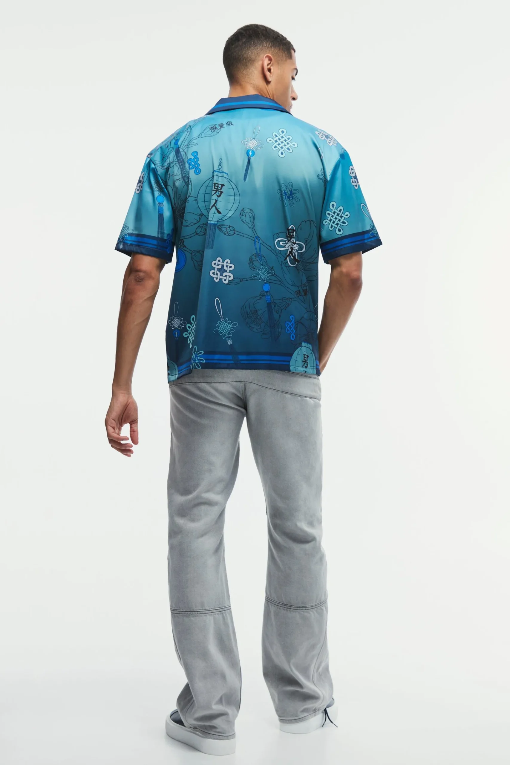 boohooMAN Oversized Satin Floral Shirt | UK| Shirts