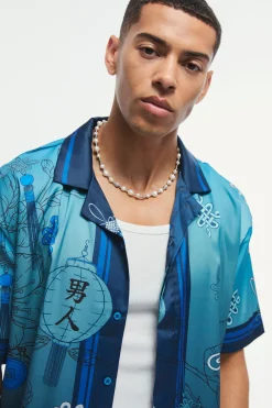 boohooMAN Oversized Satin Floral Shirt | UK| Shirts