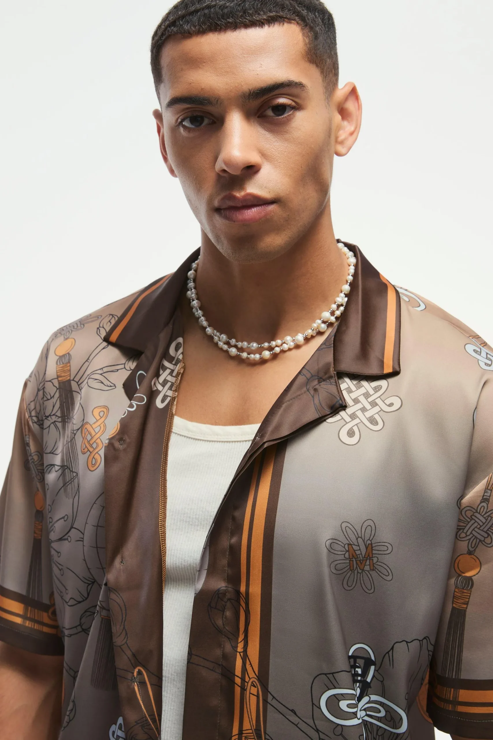 boohooMAN Oversized Satin Floral Shirt | UK| Shirts
