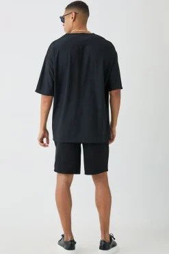 Oversized Scoop Neck Ottoman Rib T-Shirt | UK^boohooMAN Best