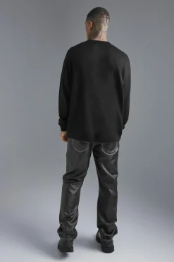 boohooMAN Oversized Scribble Face Knitted Jumper | UK| Knitwear