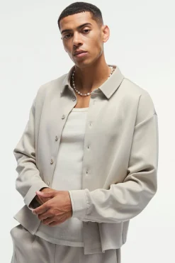 boohooMAN Oversized Scuba Boxy Shirt | UK| Shirts|Sets & Co-Ords