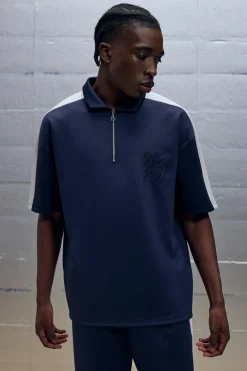 boohooMAN Oversized Scuba Colour Block Panel Polo & Jogger Set | UK| Tracksuits