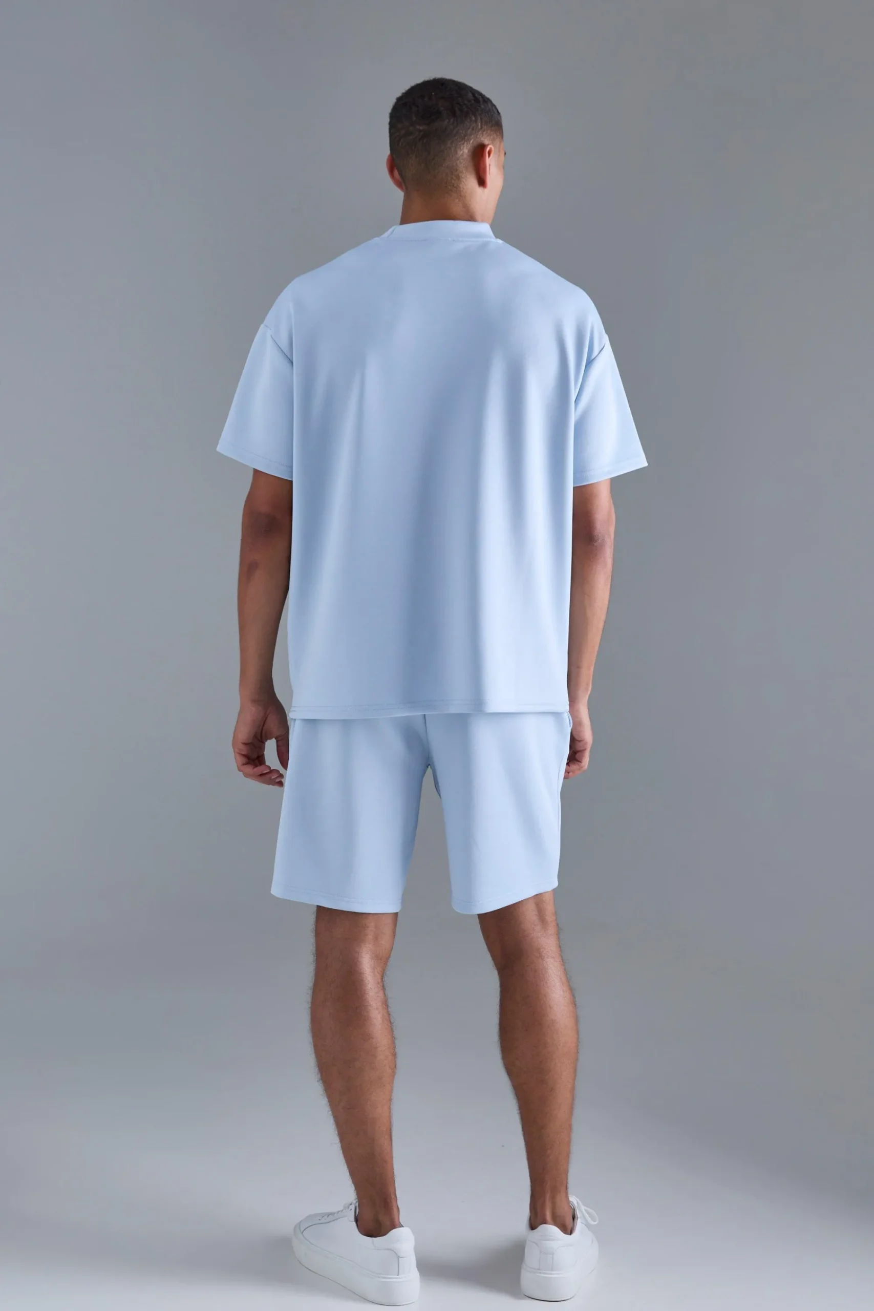 boohooMAN Oversized Scuba T-shirt & Relaxed Short Set | UK| Sets & Co-Ords|Tracksuits