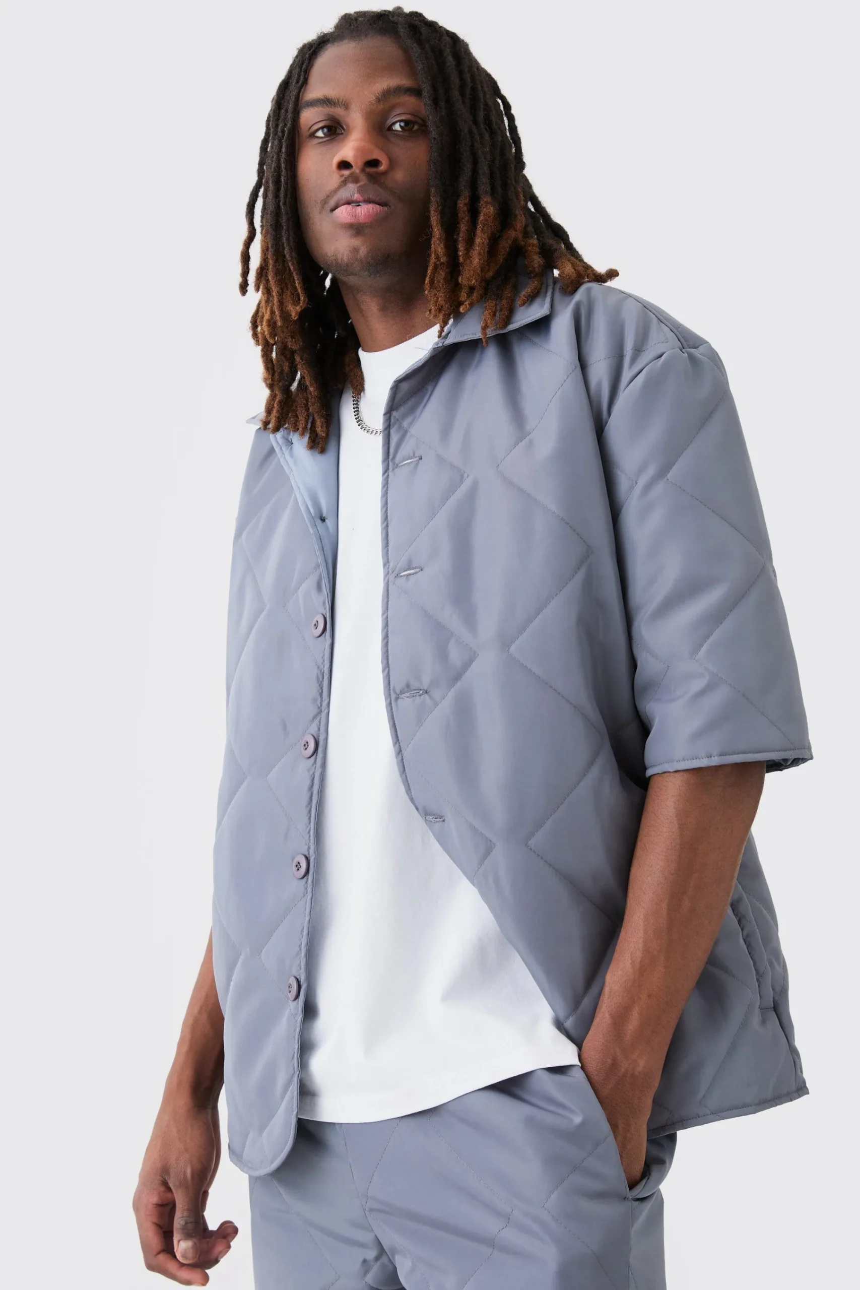 boohooMAN Oversized Short Sleeve Quilted Shirt | UK| Shirts