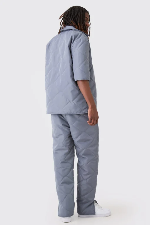 boohooMAN Oversized Short Sleeve Quilted Shirt | UK| Shirts