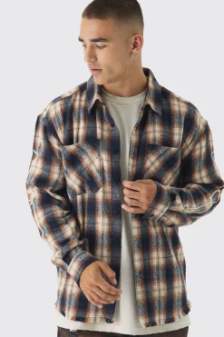 boohooMAN Oversized Skeleton Applique Check Shirt | UK| Shirts