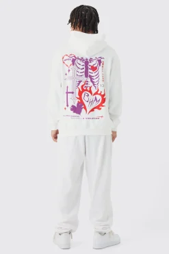 boohooMAN Oversized Skeleton BHM Graphic Tracksuit | UK| Tracksuits