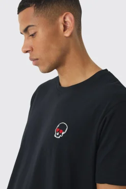 Oversized Skull Embroidered T-shirt | UK^boohooMAN Best