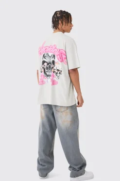 Oversized Skull Heartless Graphic Heavyweight T-shirt | UK^boohooMAN Discount