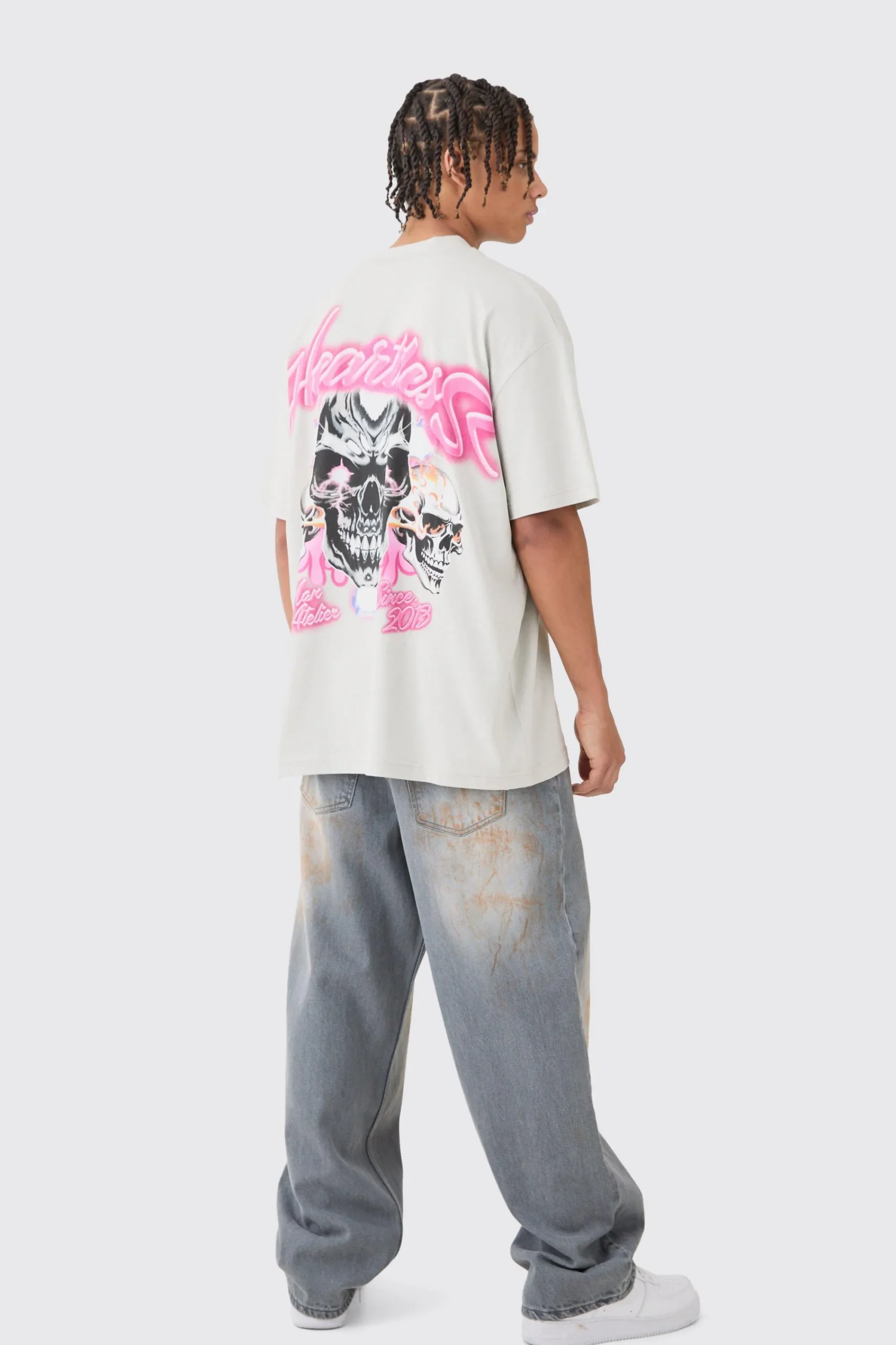 Oversized Skull Heartless Graphic Heavyweight T-shirt | UK^boohooMAN Discount