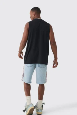 Oversized Skull Large Scale Print Tank | UK^boohooMAN Online