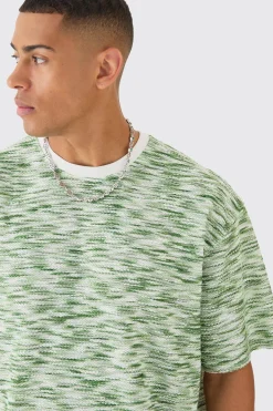 boohooMAN Oversized Slub Boucle Short Sleeve Sweatshirt | UK| Hoodies & Sweatshirts