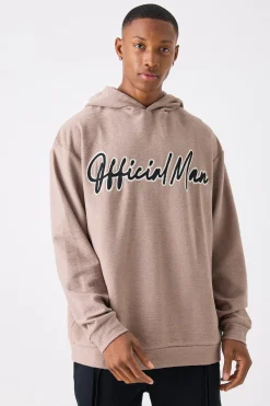 boohooMAN Oversized Slub Interlock Hoodie | UK| Hoodies & Sweatshirts