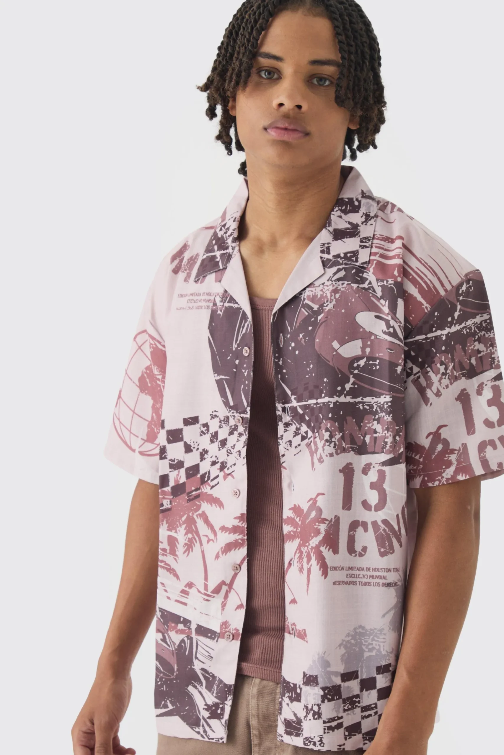 Oversized Slub Moto Shirt | UK^boohooMAN Online