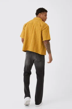 boohooMAN Oversized Small Check Double Pocket Boxy Shirt | UK| Shirts
