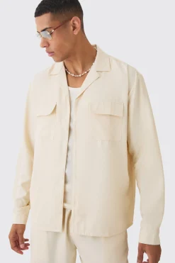 boohooMAN Oversized Soft Twill Cargo Shirt & Trouser Set | UK| Sets & Co-Ords|Tracksuits