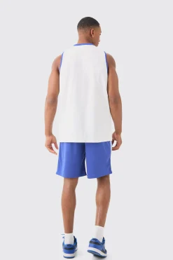 boohooMAN Oversized Sonic The Hedgehog License Mesh Vest And Short Set | UK| Sets & Co-Ords|Tracksuits