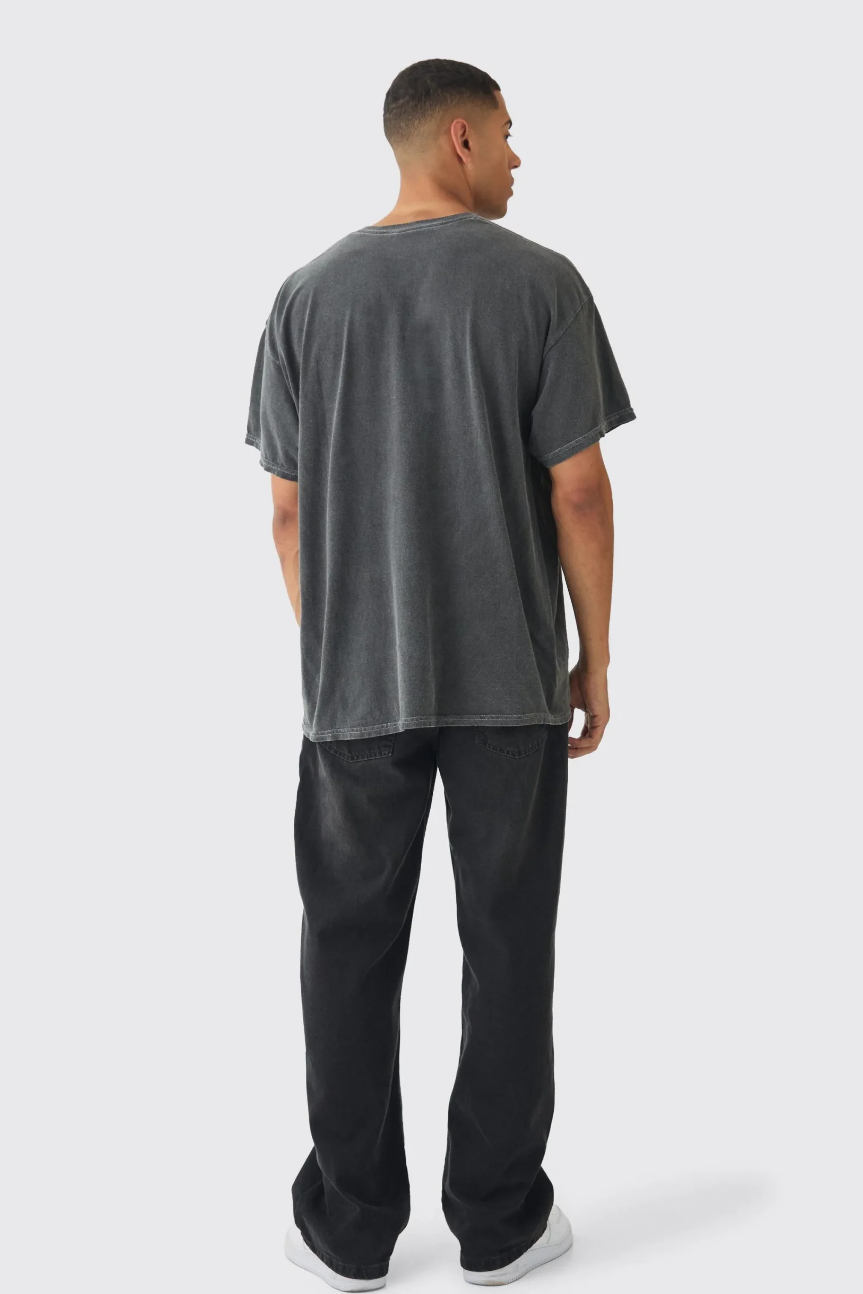 Oversized Spiderman Marvel Wash License Print T-Shirt | UK^boohooMAN Clearance