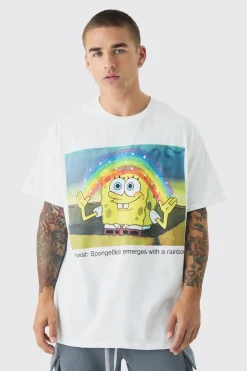 Oversized Spongebob License Print T-shirt | UK^boohooMAN New