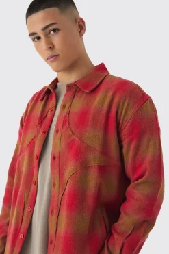 boohooMAN Oversized Star Applique Check Shirt | UK| Shirts