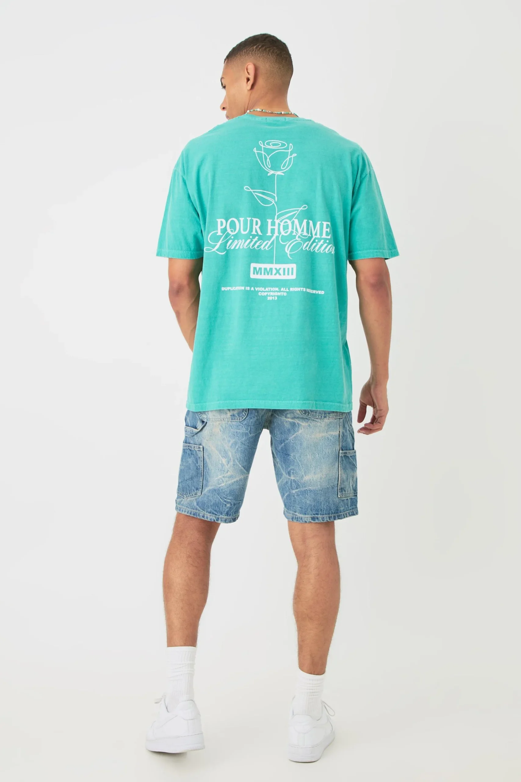 Oversized Stencil Floral Wash Back Print T-shirt | UK^boohooMAN Best