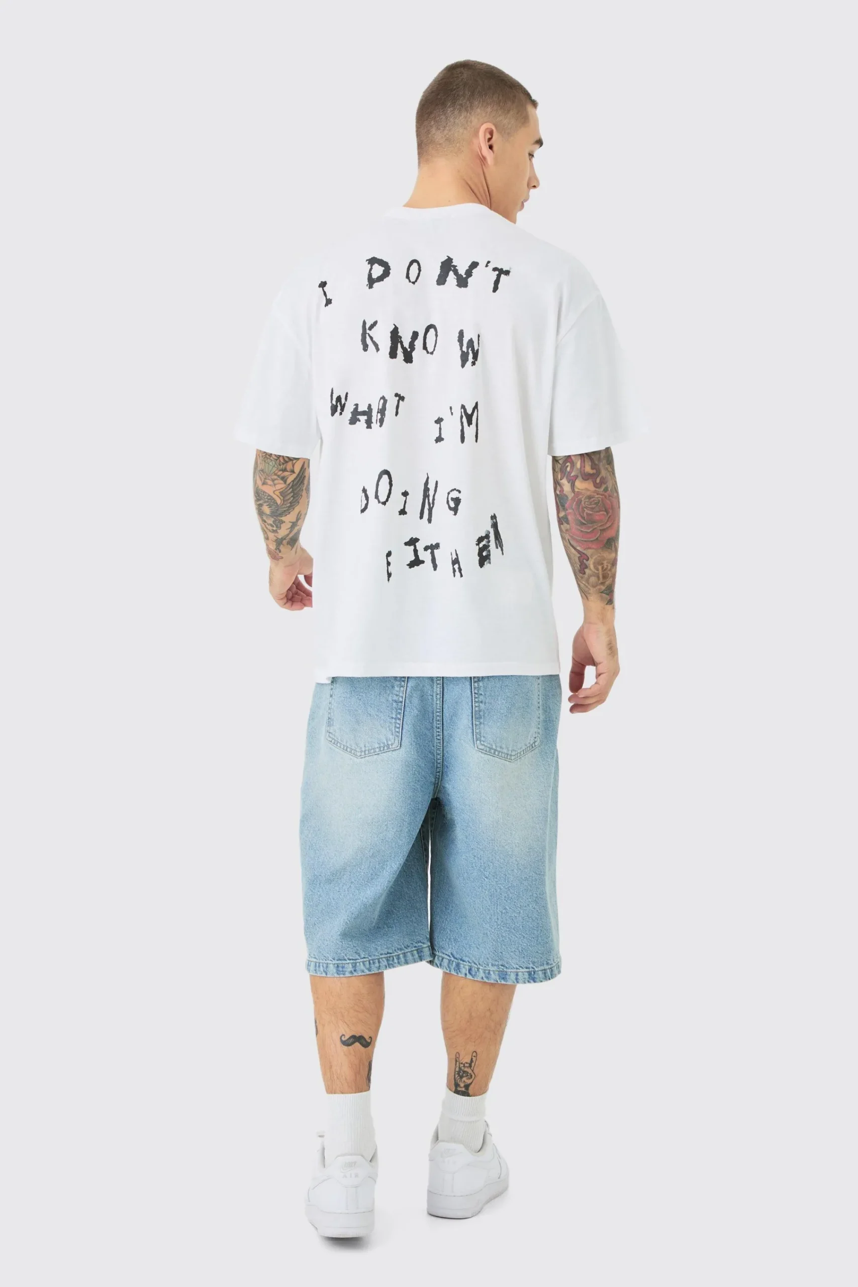 Oversized Text Back Graphic T-shirt | UK^boohooMAN Best