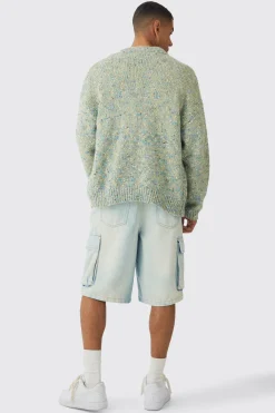 boohooMAN Oversized Textured Brushed Knitted Cardigan | UK| Knitwear