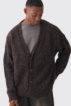 boohooMAN Oversized Textured Brushed Knitted Cardigan | UK| Knitwear