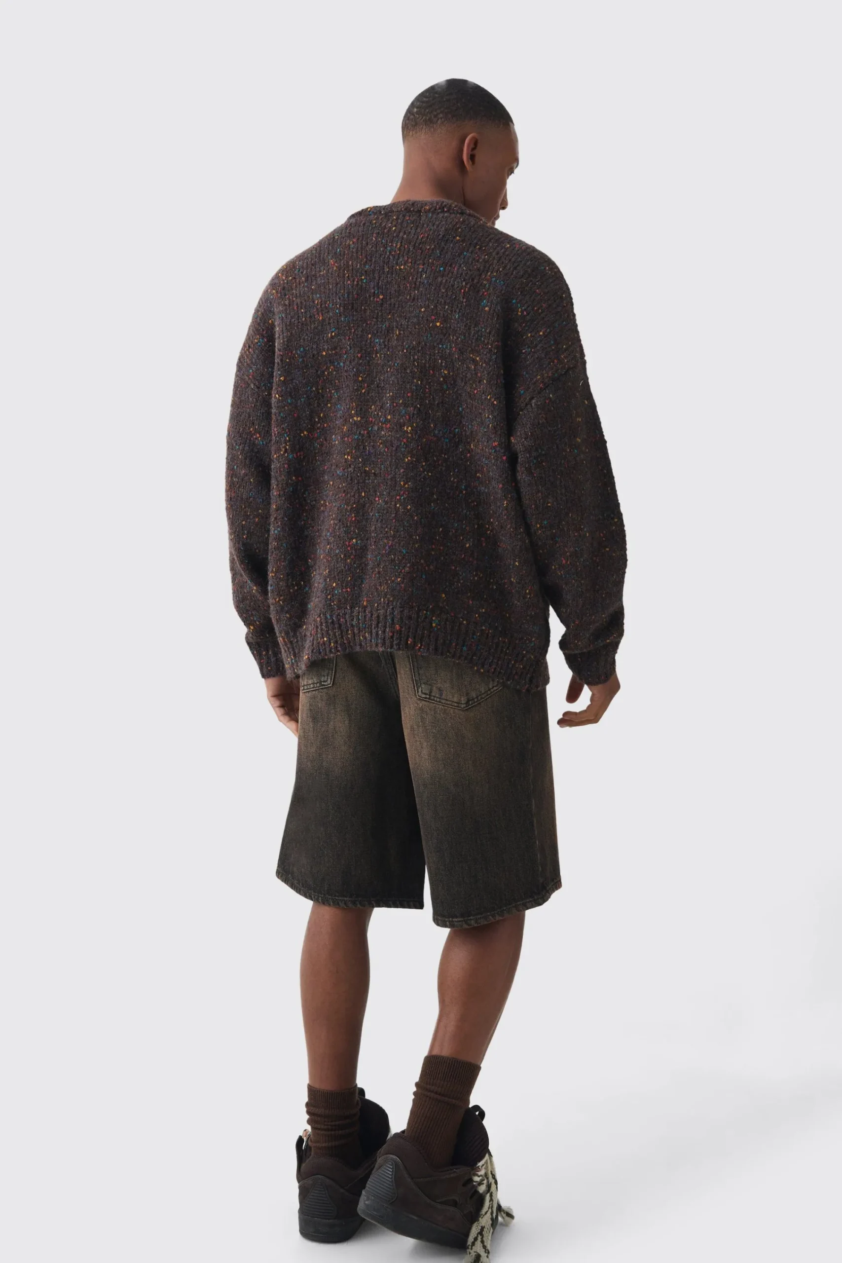 boohooMAN Oversized Textured Brushed Knitted Cardigan | UK| Knitwear