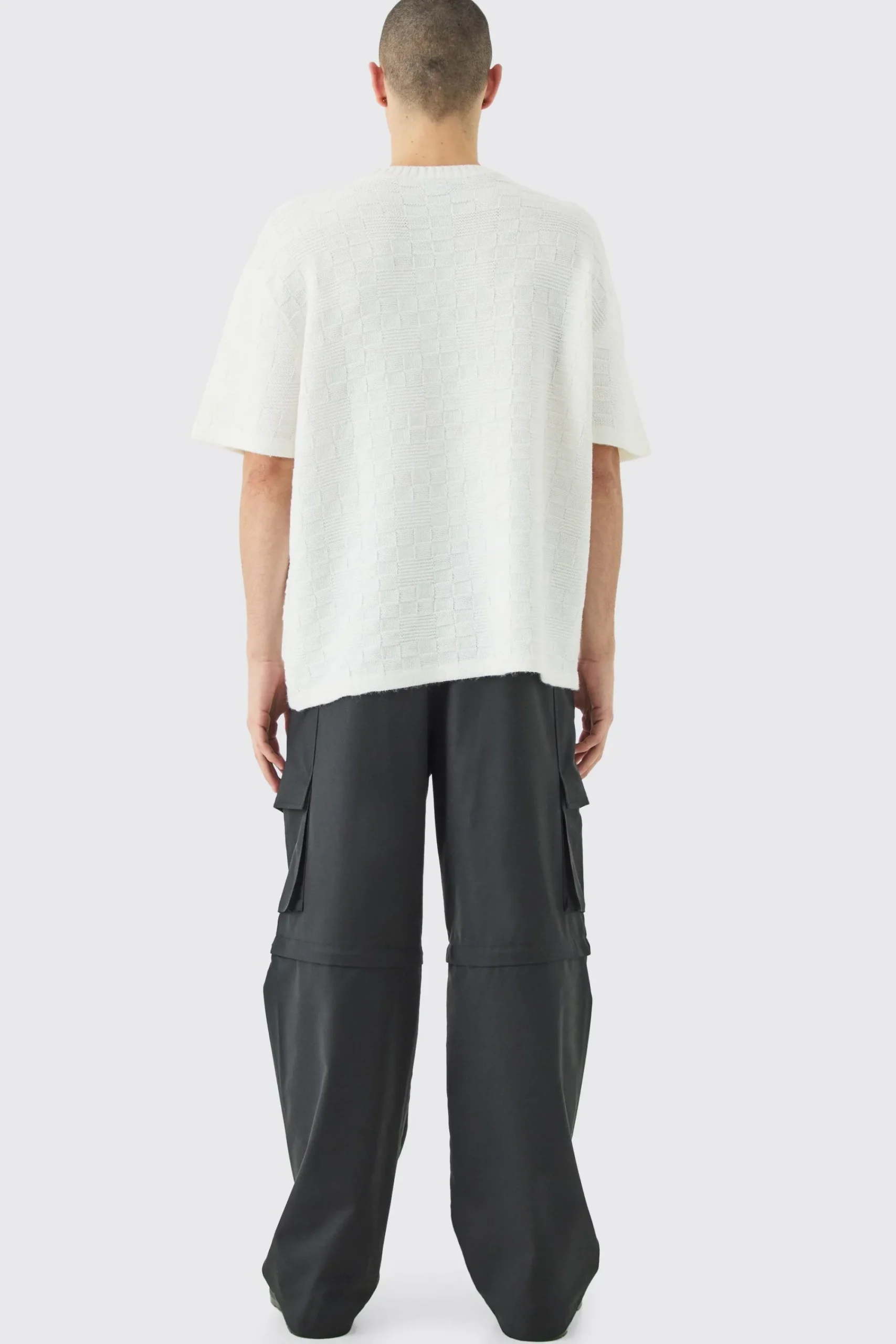 Oversized Textured Knit T-shirt In | UK^boohooMAN Discount