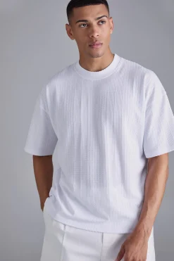 Oversized Textured T-shirt | UK^boohooMAN New