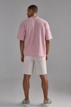 Oversized Textured T-shirt | UK^boohooMAN Outlet