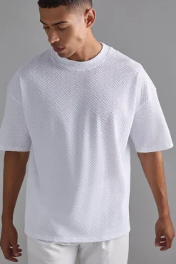 Oversized Textured T-shirt | UK^boohooMAN Discount