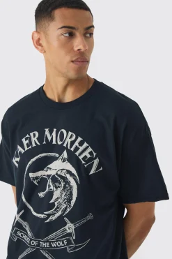 Oversized The Witcher License Print T-Shirt | UK^boohooMAN Sale