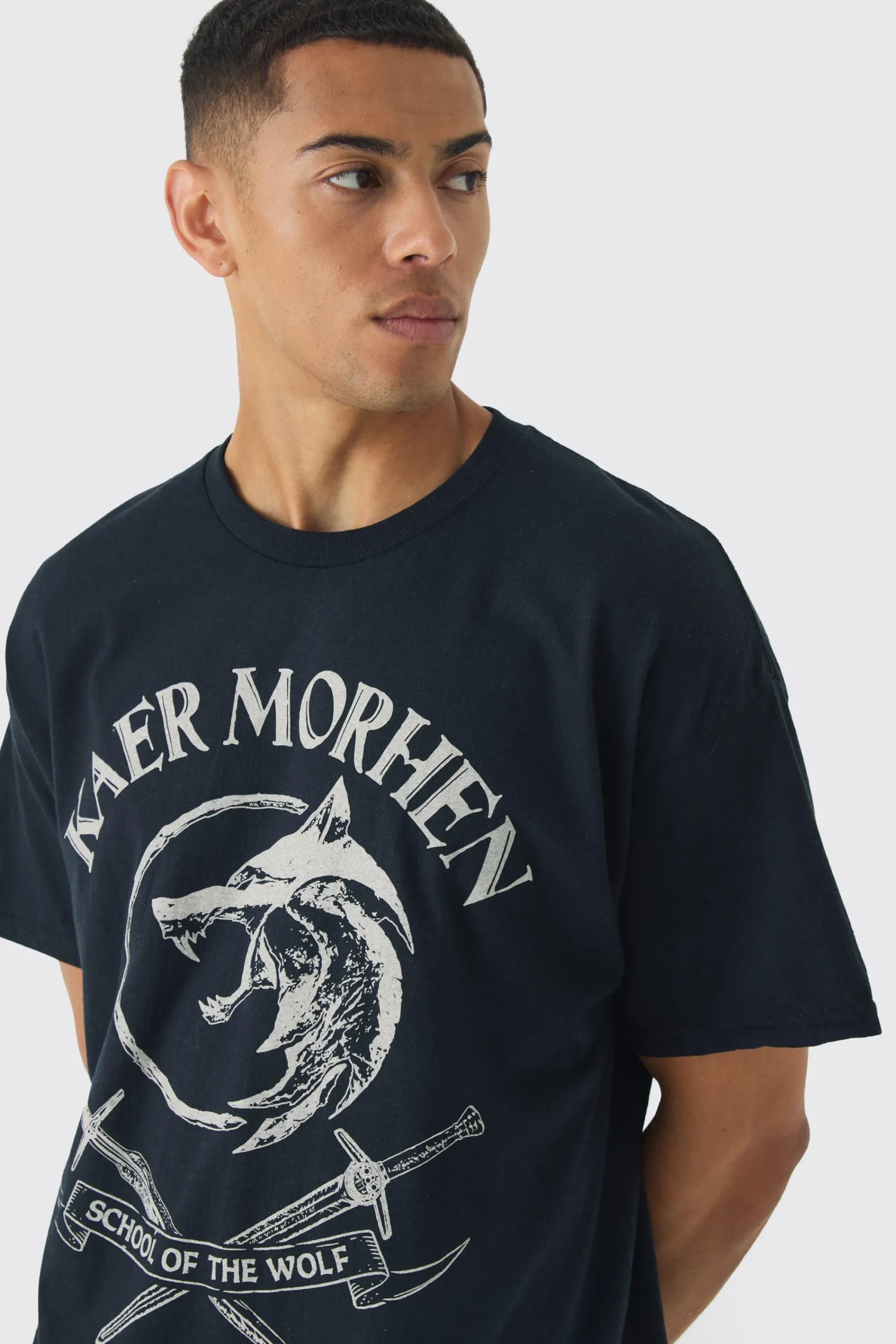 Oversized The Witcher License Print T-Shirt | UK^boohooMAN Sale