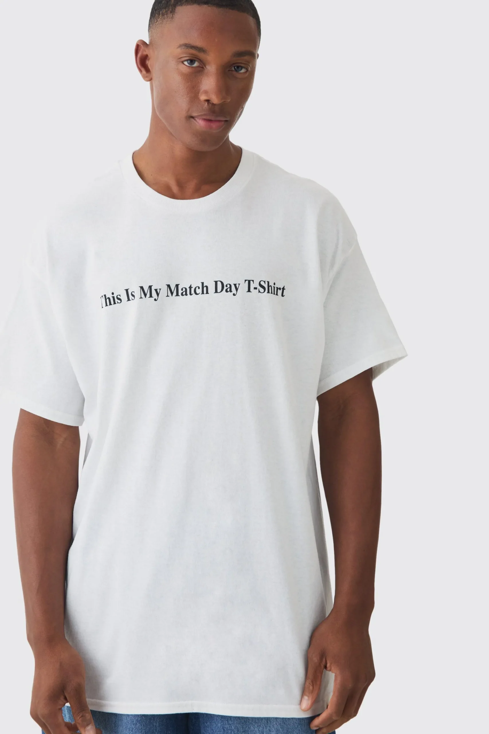 Oversized This Is My Match Day T-shirt | UK^boohooMAN Discount