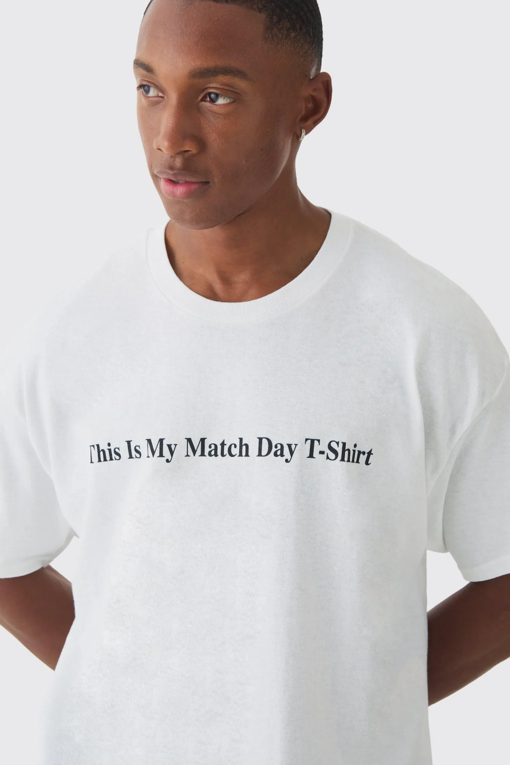 Oversized This Is My Match Day T-shirt | UK^boohooMAN Discount