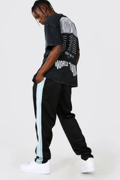 Oversized Tour Print Acid Wash T-shirt | UK^boohooMAN Hot