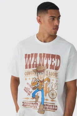 Oversized Toy Story Woody Disney License Print T-shirt | UK^boohooMAN