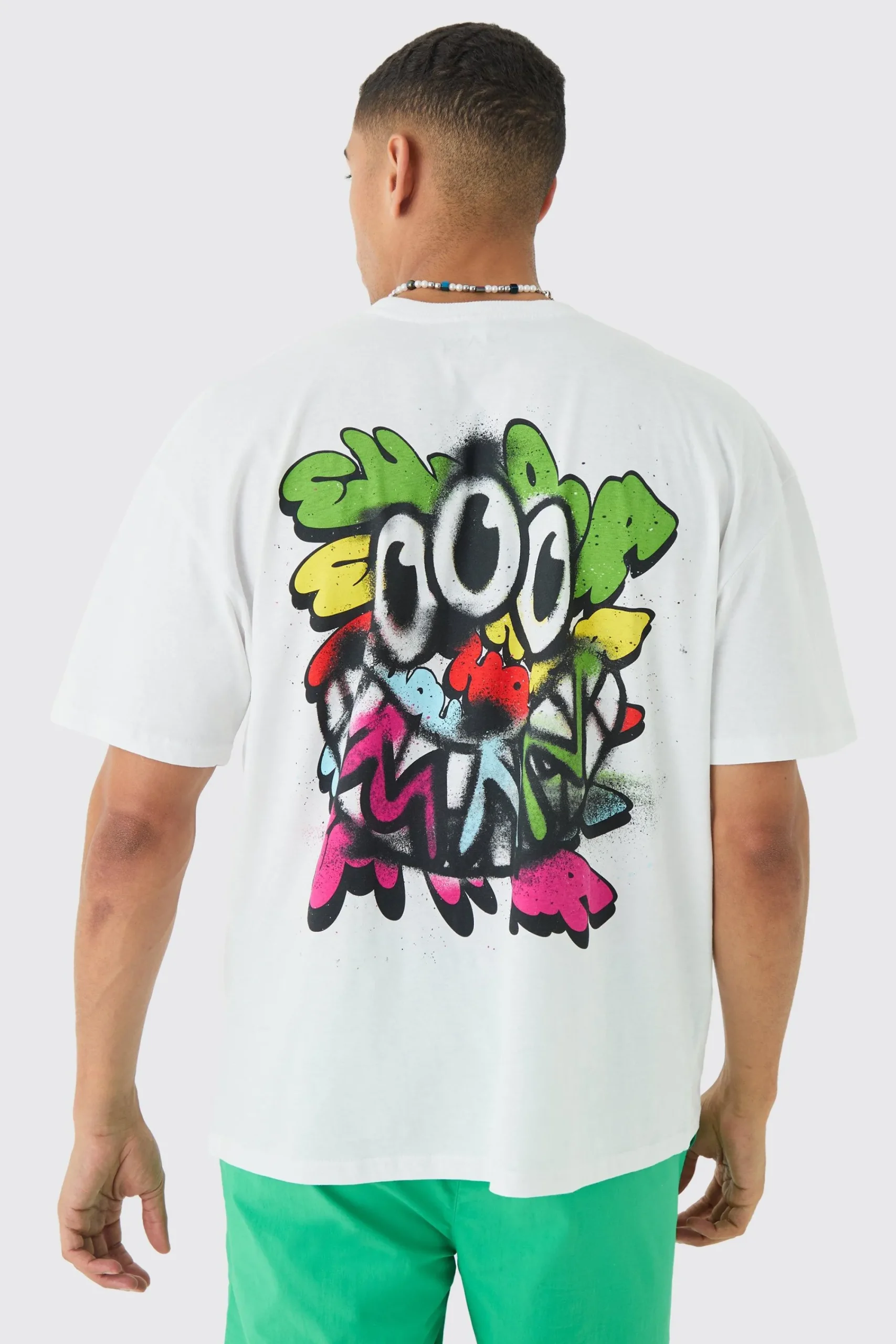 Oversized Trippy Melted Eye Graphic T-shirt | UK^boohooMAN New