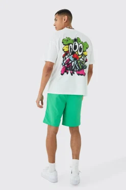 Oversized Trippy Melted Eye Graphic T-shirt | UK^boohooMAN New