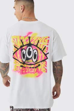 Oversized Trippy Print T-shirt | UK^boohooMAN Discount
